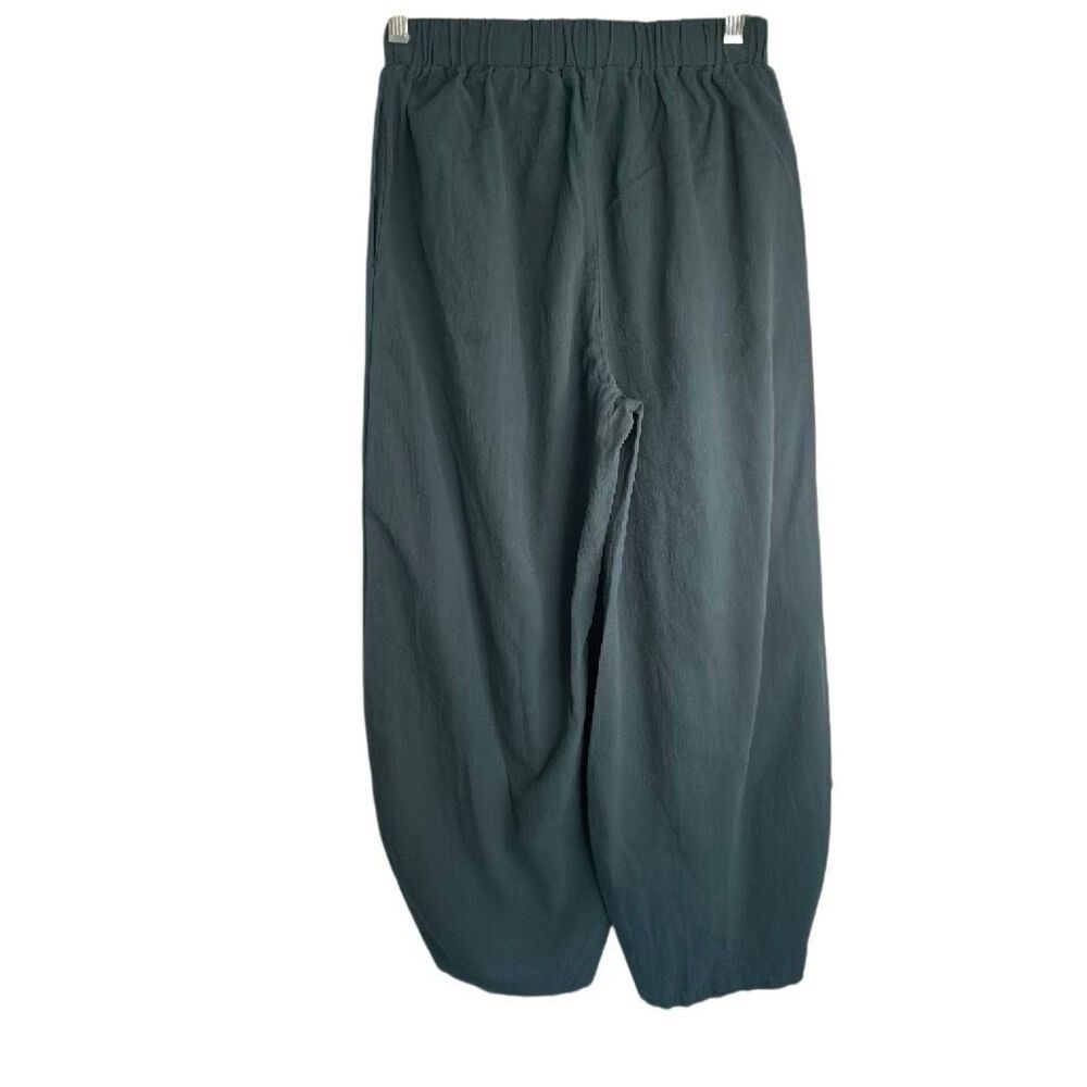 Boho Zoey wide leg olive green cotton relaxed lightweight gauze Pants M